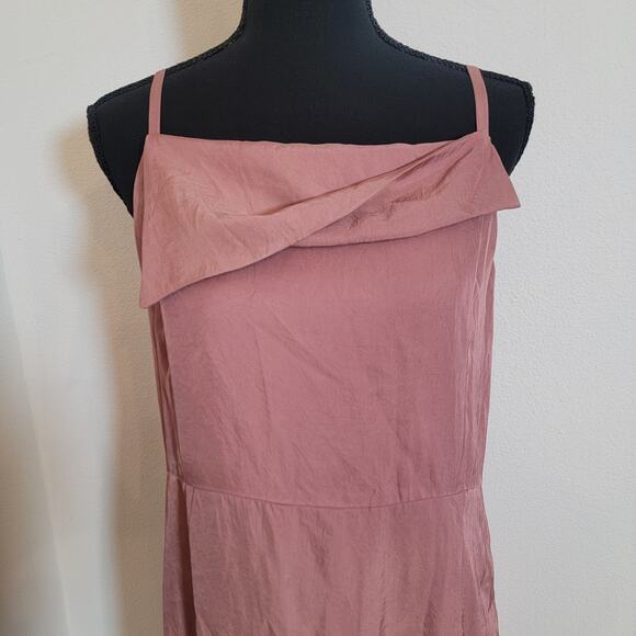 Vince Twist Front Camisole Slip Midi Dress Dusty Rose Pink Ombre NEW $325 Sz 8 - Picture 4 of 16
